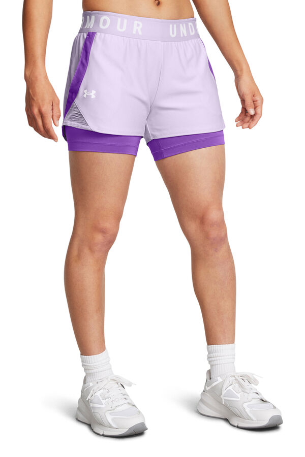 Under Armour Pantal&oacute;n corto p&uacute;rpura morado/lila