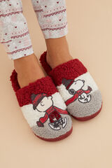 Women'secret Zapatillas casa Snoopy tricolor blanco