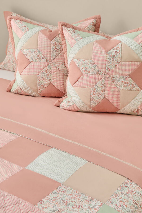 Textura Capa n&oacute;rdica algod&atilde;o patchwork rosa