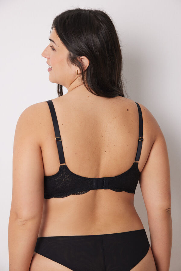 Women'secret BEAUTIFUL Soutien clássico enchimento renda preto preto
