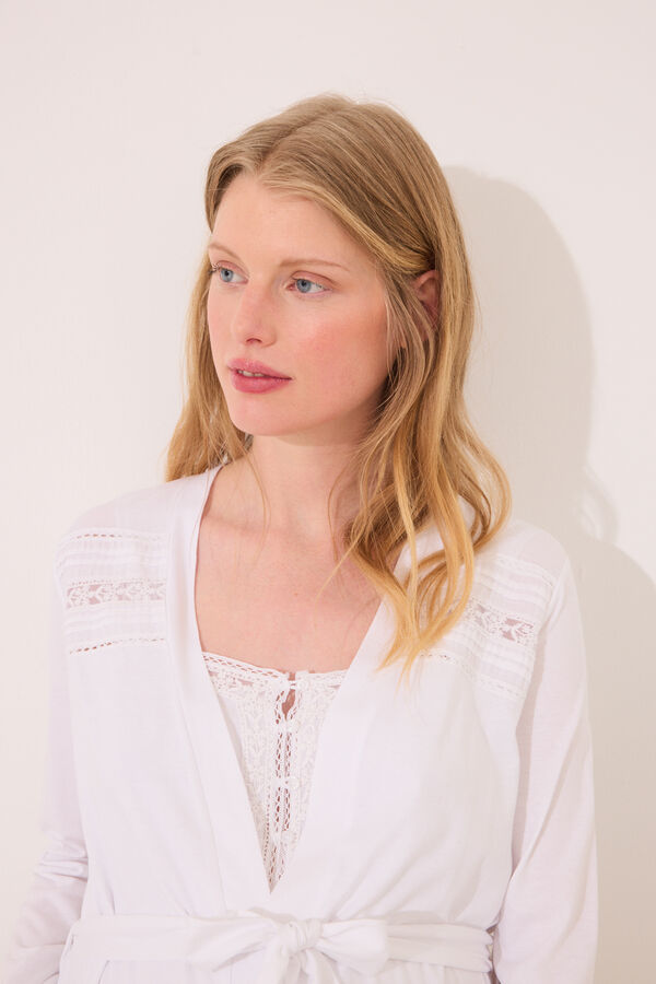 Women'secret Robe midi "maternity" branco bege