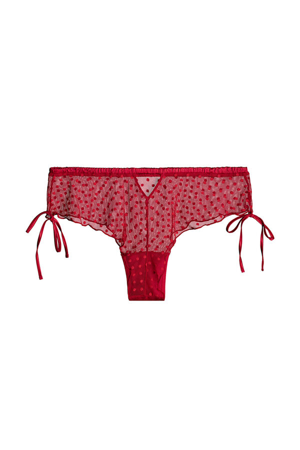 Womensecret Braguita brasileña ancha plumeti rojo rojo