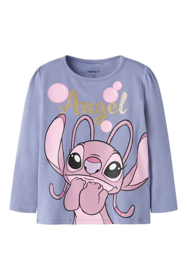 Name it Camiseta manga larga Stitch ni&ntilde;a morado/lila