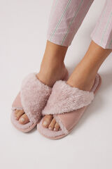 Women'secret Zapatillas abiertas casa pelito rosa rosa