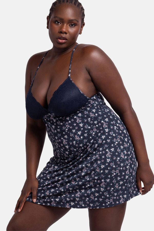 Dorina Vestido estampado azul