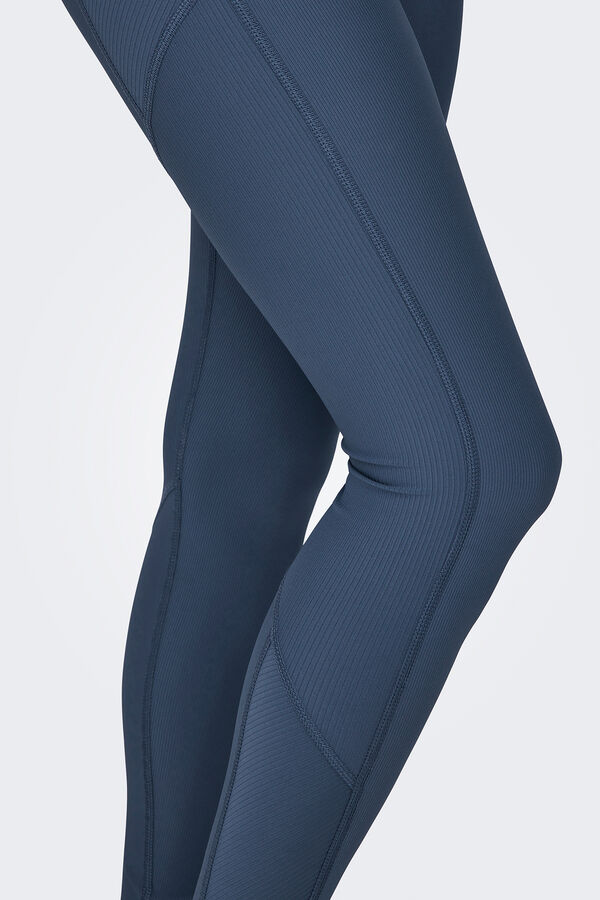 Only Play Leggings esportivas de cintura alta com bolso lateral azul