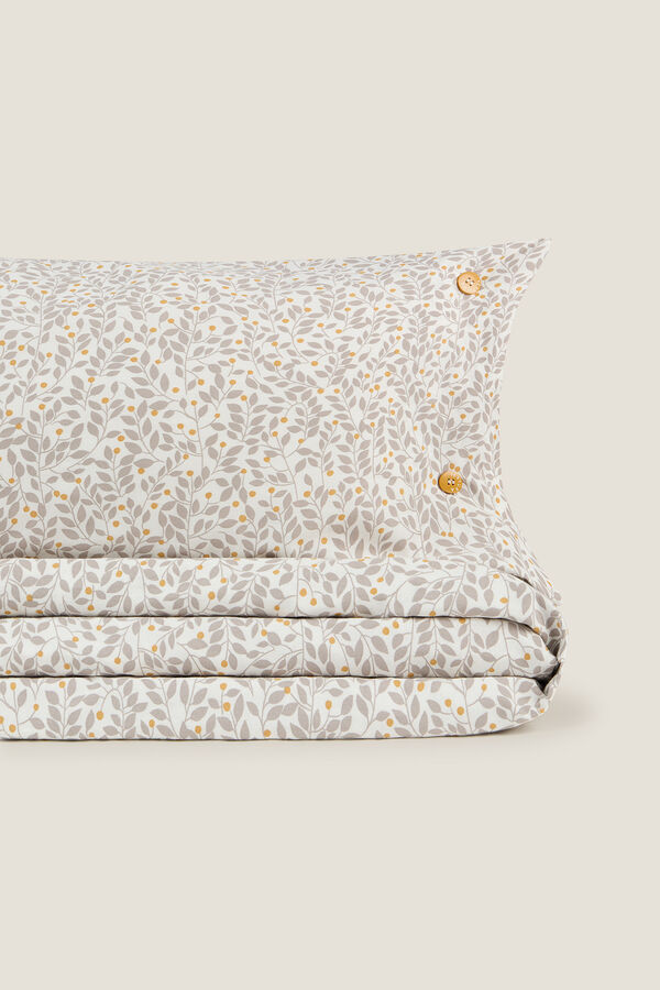 Textura Folhas de capa de edred&atilde;o de algod&atilde;o sustent&aacute;vel estampado