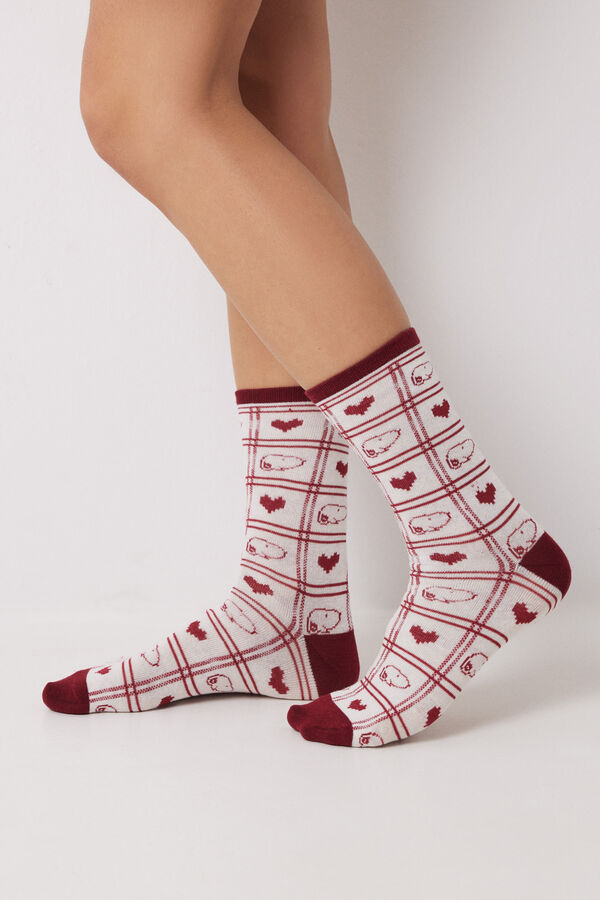 Women'secret Pack 6 calcetines altos Snoopy estampado