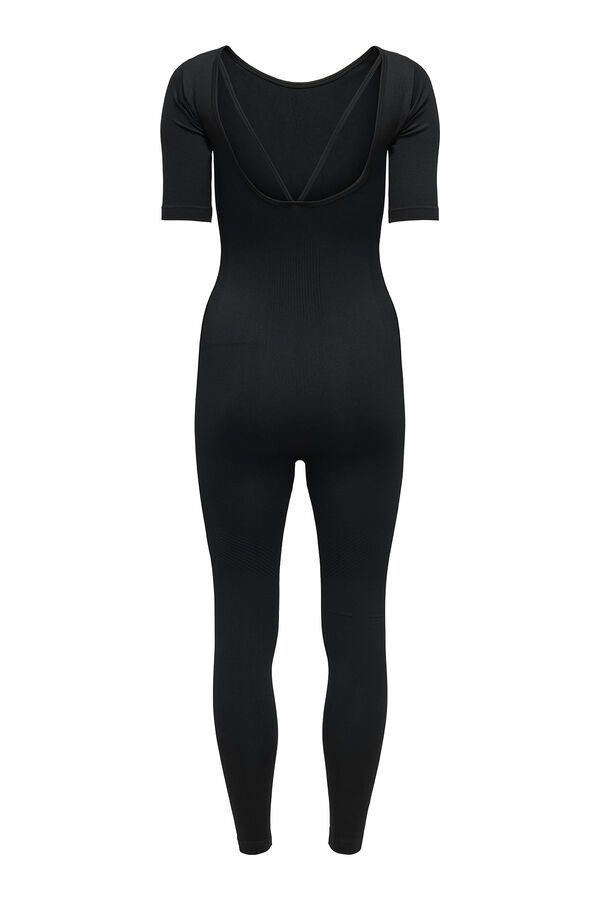 Only Play Mono negro de manga corta, sin costuras y detalle tiras en la espalda negro