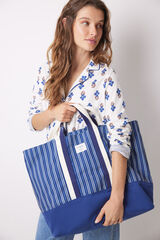 Women'secret Bolsa grande de lona azul marinho azul