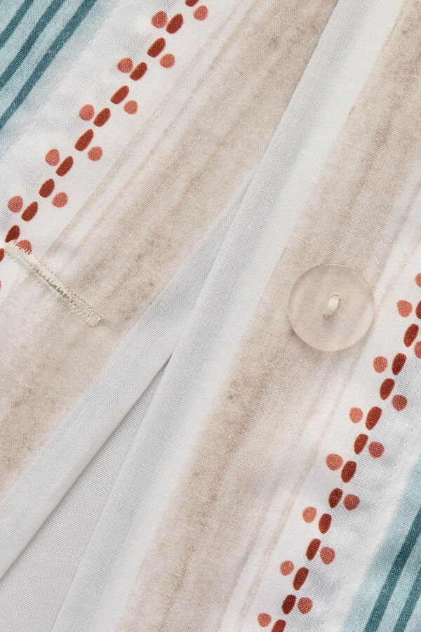 Textura Funda n&oacute;rdica rayas multicolor azul