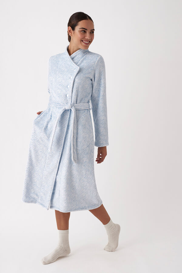 Promise Bata midi sedalina con cintunr&oacute;n azul