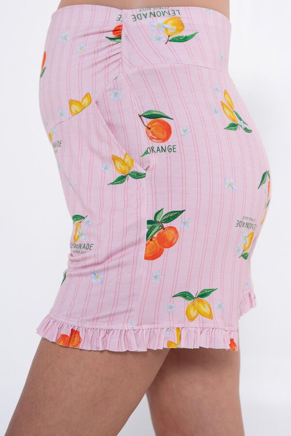 Ohma! Conjunto de pijama estampado de frutas para pré-mamã castanho