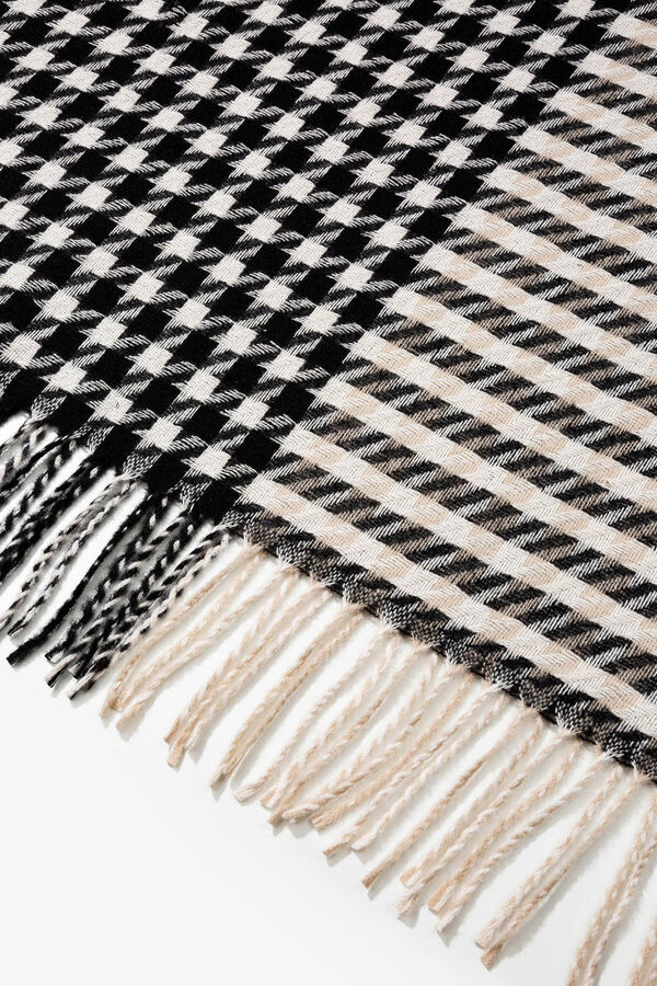 Vilanova Manta Bufanda con Mezcla de Patrones beige