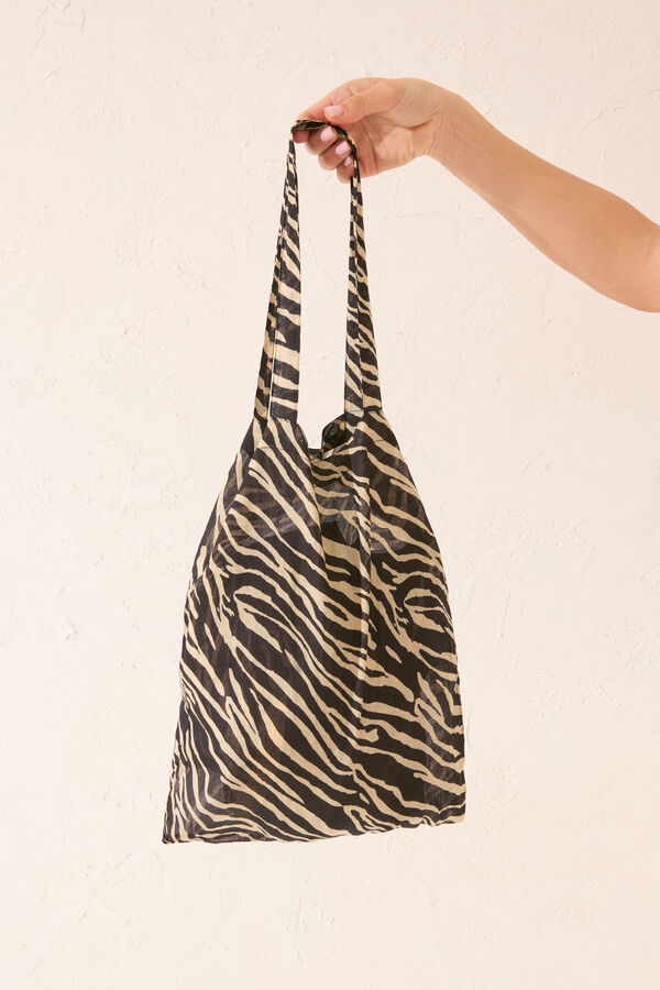 Women'secret Toalla- pareo animal print  negro