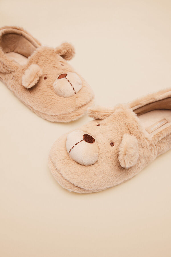 Women'secret Zapatillas casa oso nude