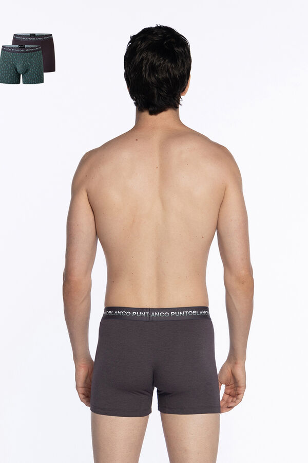 Punto Blanco Pack 2 b&oacute;xers de bamb&uacute; y algod&oacute;n, Treetop estampado