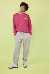 HI&BYE Pantal&oacute;n largo jogger felpa gris claro gris