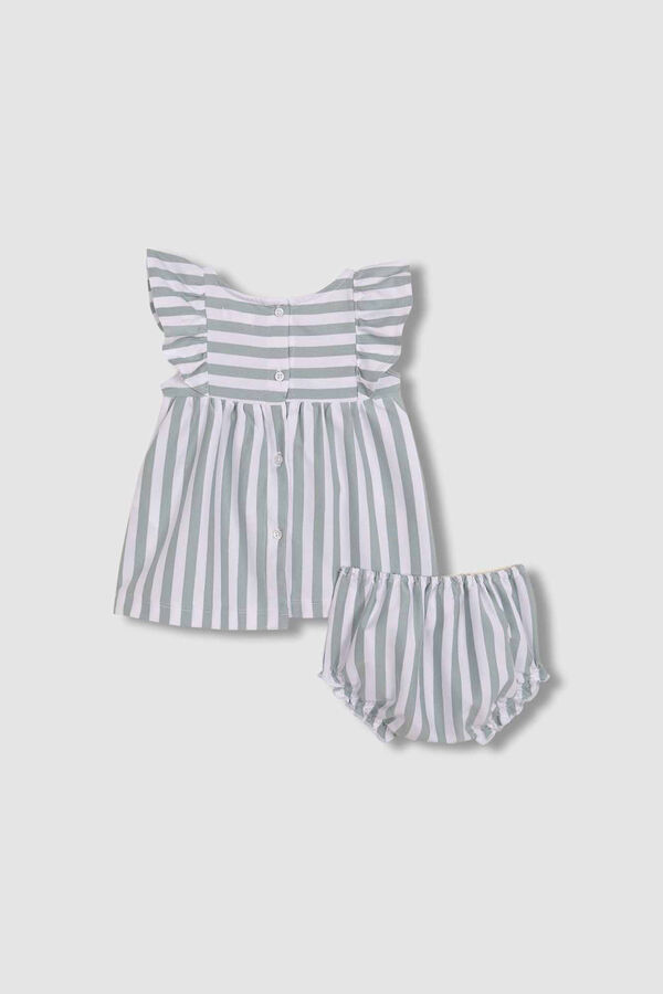 Gocco Vestido de rayas de punto verde verde