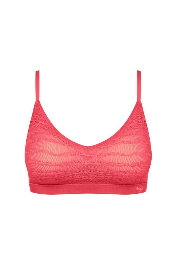 Sloggi Soutien de renda com enchimento sem aro rosa