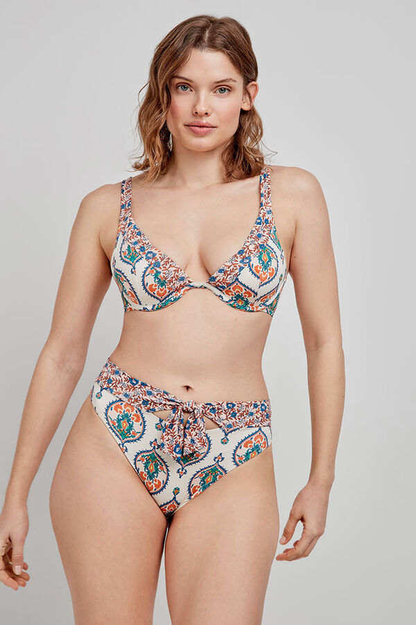 Gisela Braga bikini alta estampada estampado