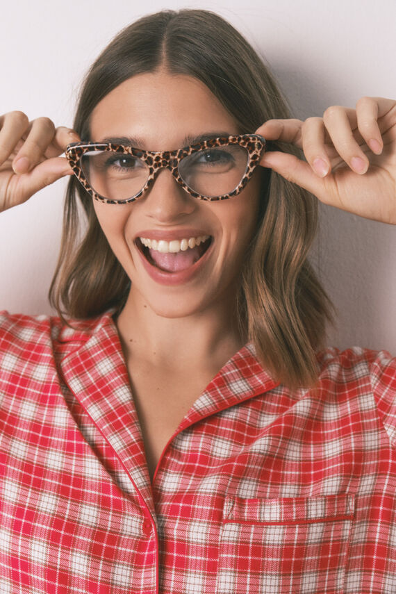 Gafas transparentes animal print