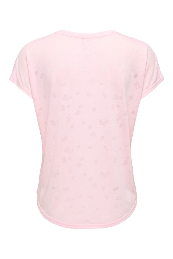 Only Play T-shirt manga curta soft rosa