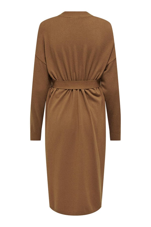 Only Maternity Cárdigan largo de punto maternity beige