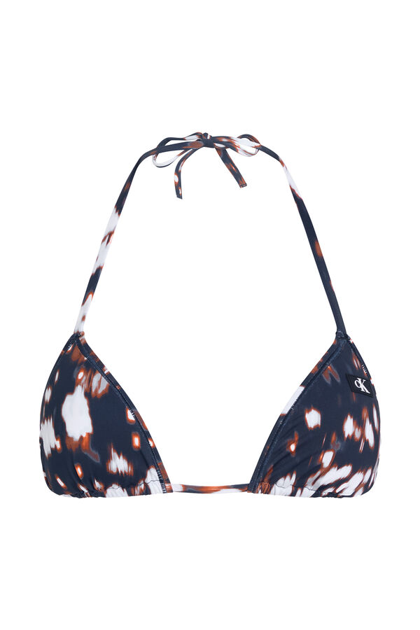 Calvin Klein Top de biquíni triangular estampado