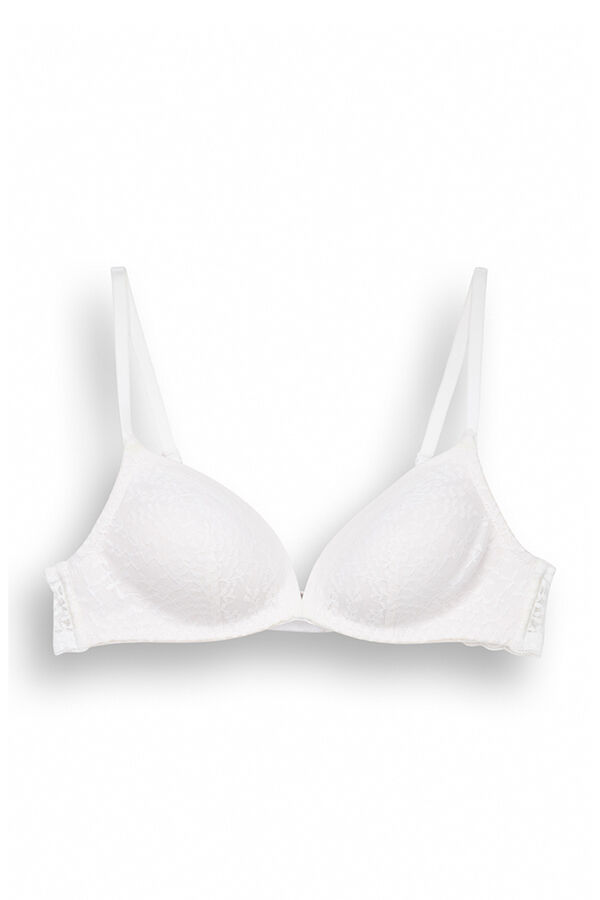 Women'secret CHARMING Soutien triangular renda branco branco