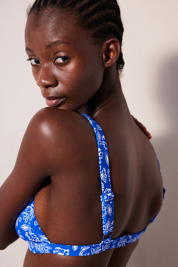 Penti Top de bikini con escote en pico pronunciado Pasitea estampado