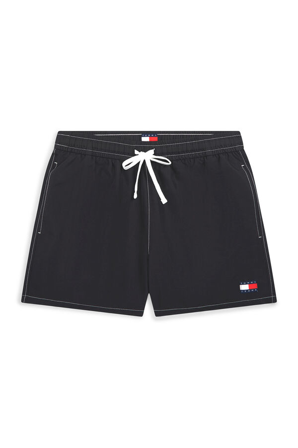 Tommy Hilfiger Ba&ntilde;ador hombre con bandera bordada negro