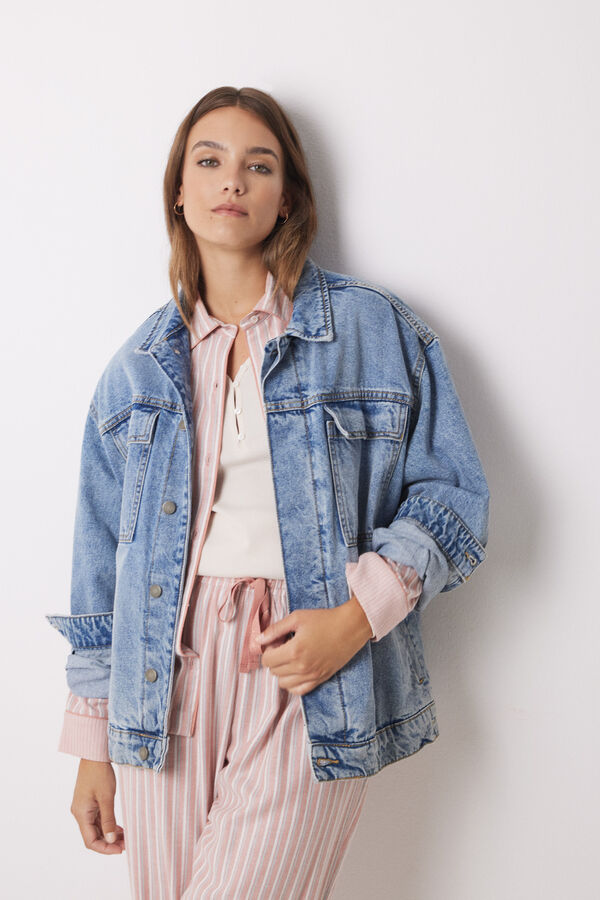 Women'secret Camiseta panadera manga larga marfil marfil