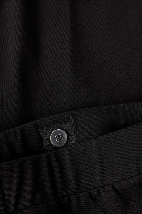 Lmtd Pantal&oacute;n de punto bajo acampanado. negro