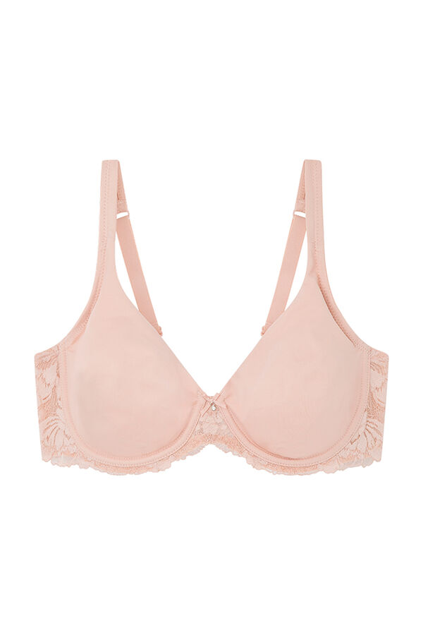 Women'secret REAL Sujetador reductor encaje rosa rosa