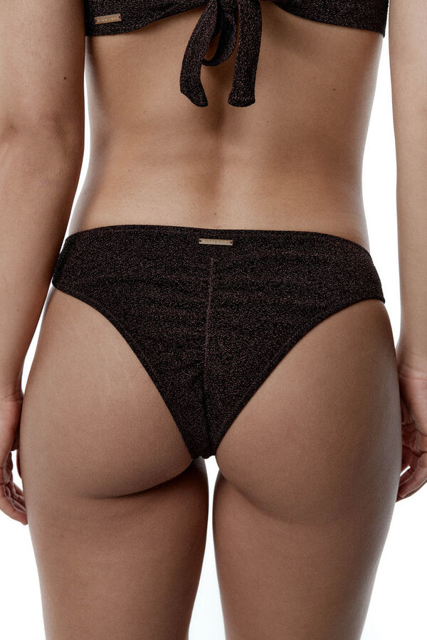 Black Limba Calcinha de biquíni brasileira marrom Nova castanho