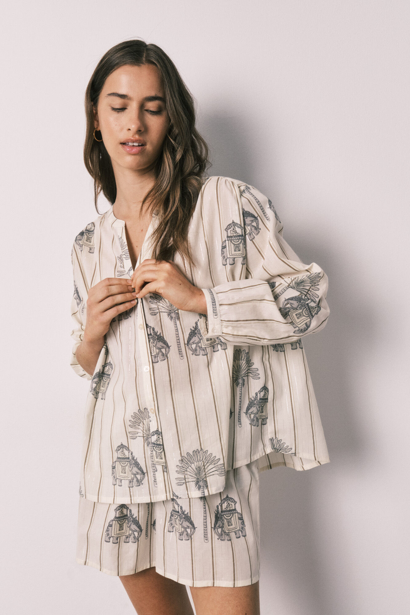 Women'secret Pijama curto em algod&atilde;o estampado