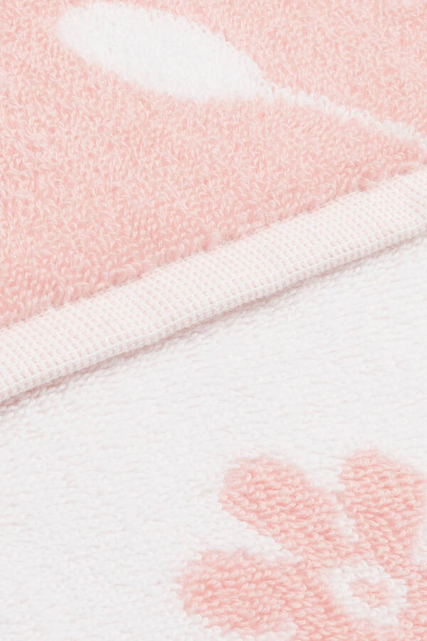 Textura Toalha poncho flores rosa