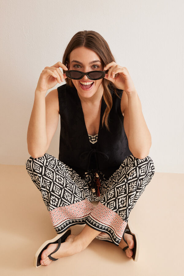 Women'secret Gafas de sol 'cat eye' b&w blanco