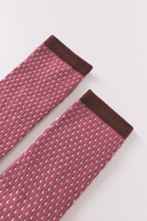 Women'secret Meias longas de lurex granada estampado