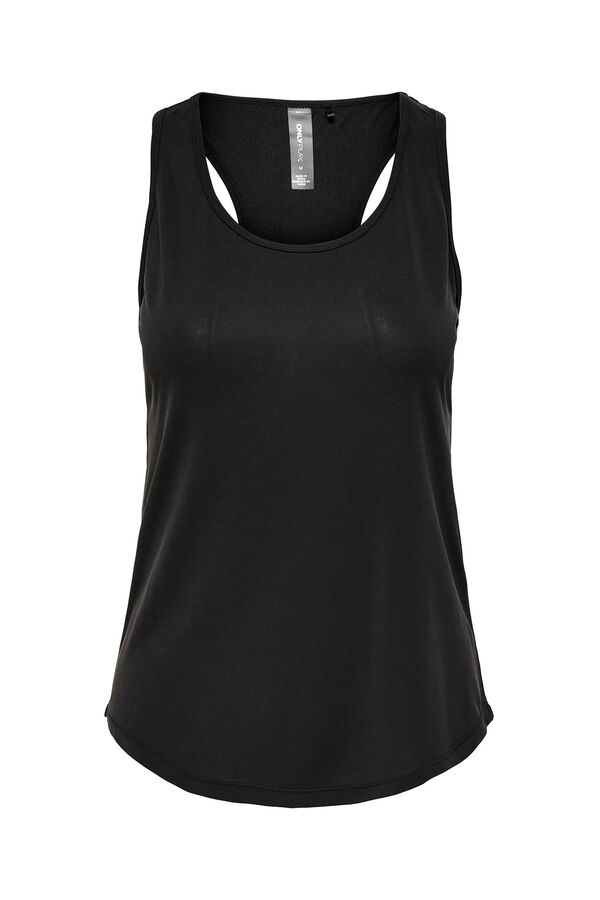 Only Play Camiseta sin mangas espalda abierta negro