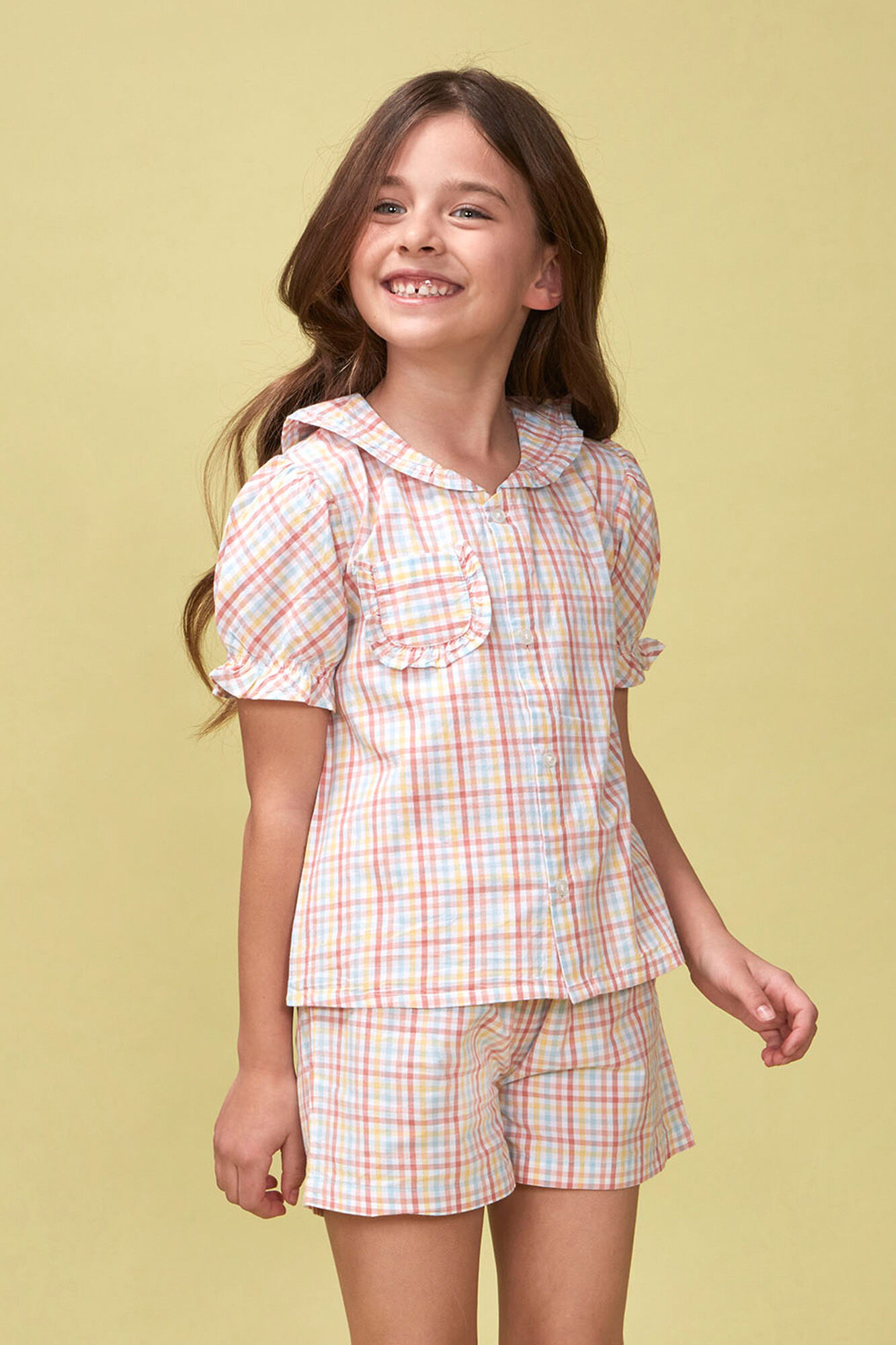 Gocco Pijama cuadros blanco