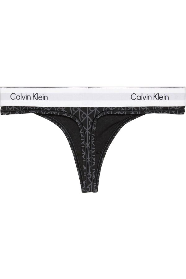 Calvin Klein Braga tanga de algod&oacute;n con logo estampado
