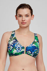 Gisela Top de biqu&iacute;ni de capacidade com enchimento estampado