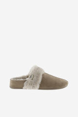 Victoria Zapatillas de casa de efecto ante beige