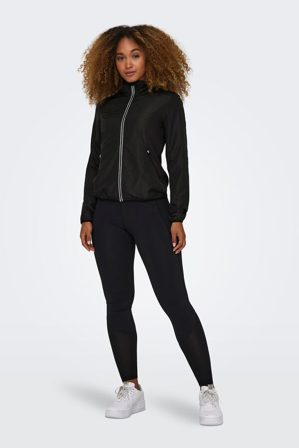 Only Play Casaco refletor respir&aacute;vel preto