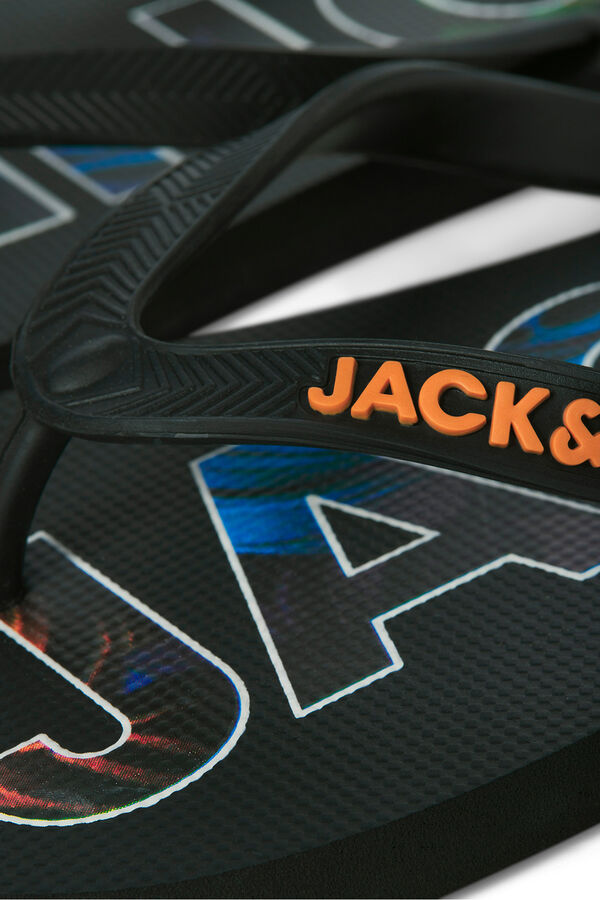 Jack & Jones Chinelos com sola estampada preto