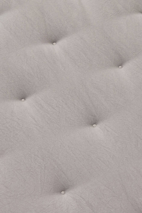 Textura Edredom revers&iacute;vel liso com bolinhas cinzento