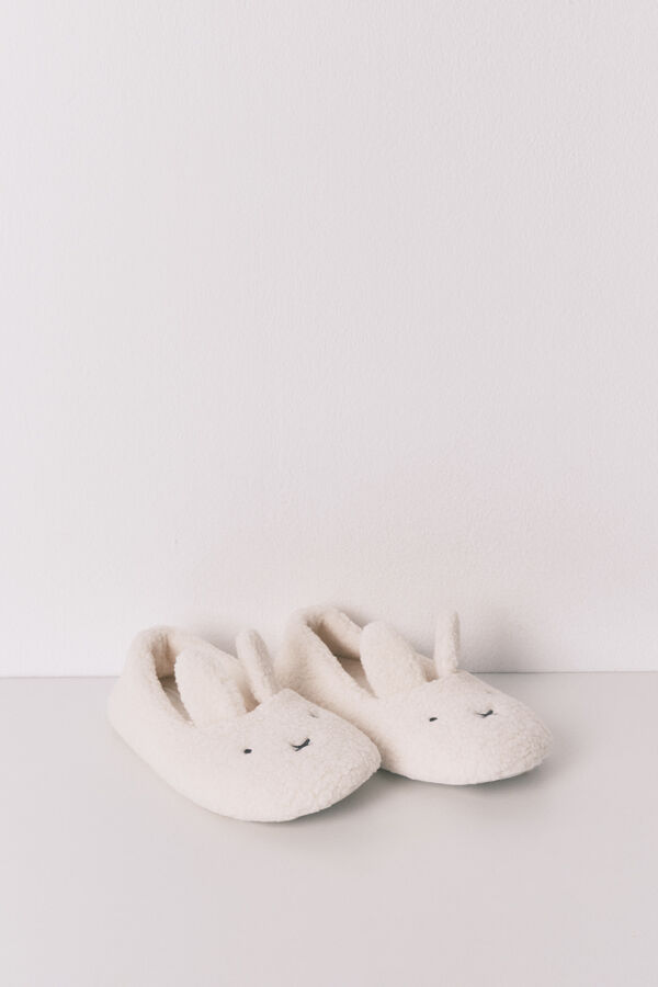 Women'secret Chinelos de quarto de sabrinas em borrego Miffy  bege