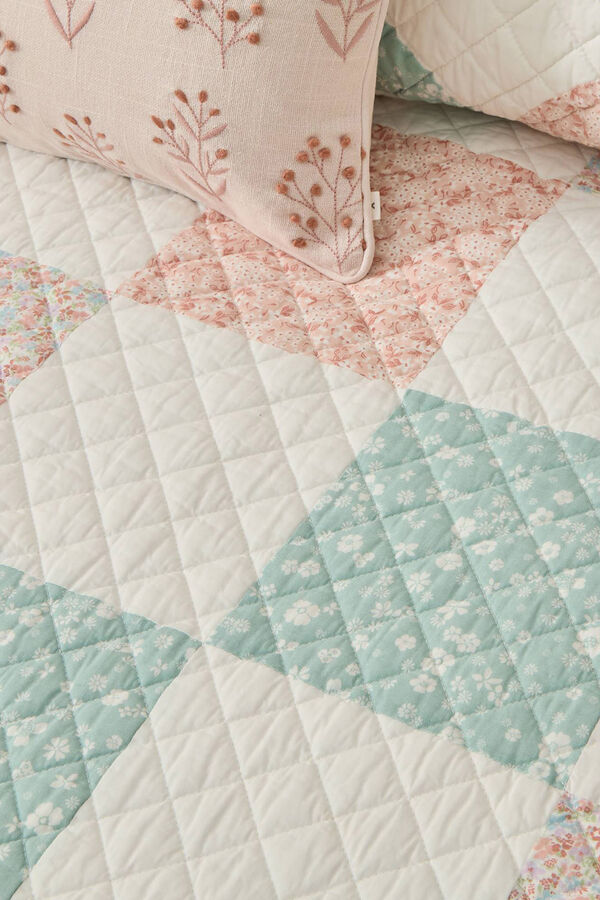 Textura Colcha patchwork revers&iacute;vel rosa